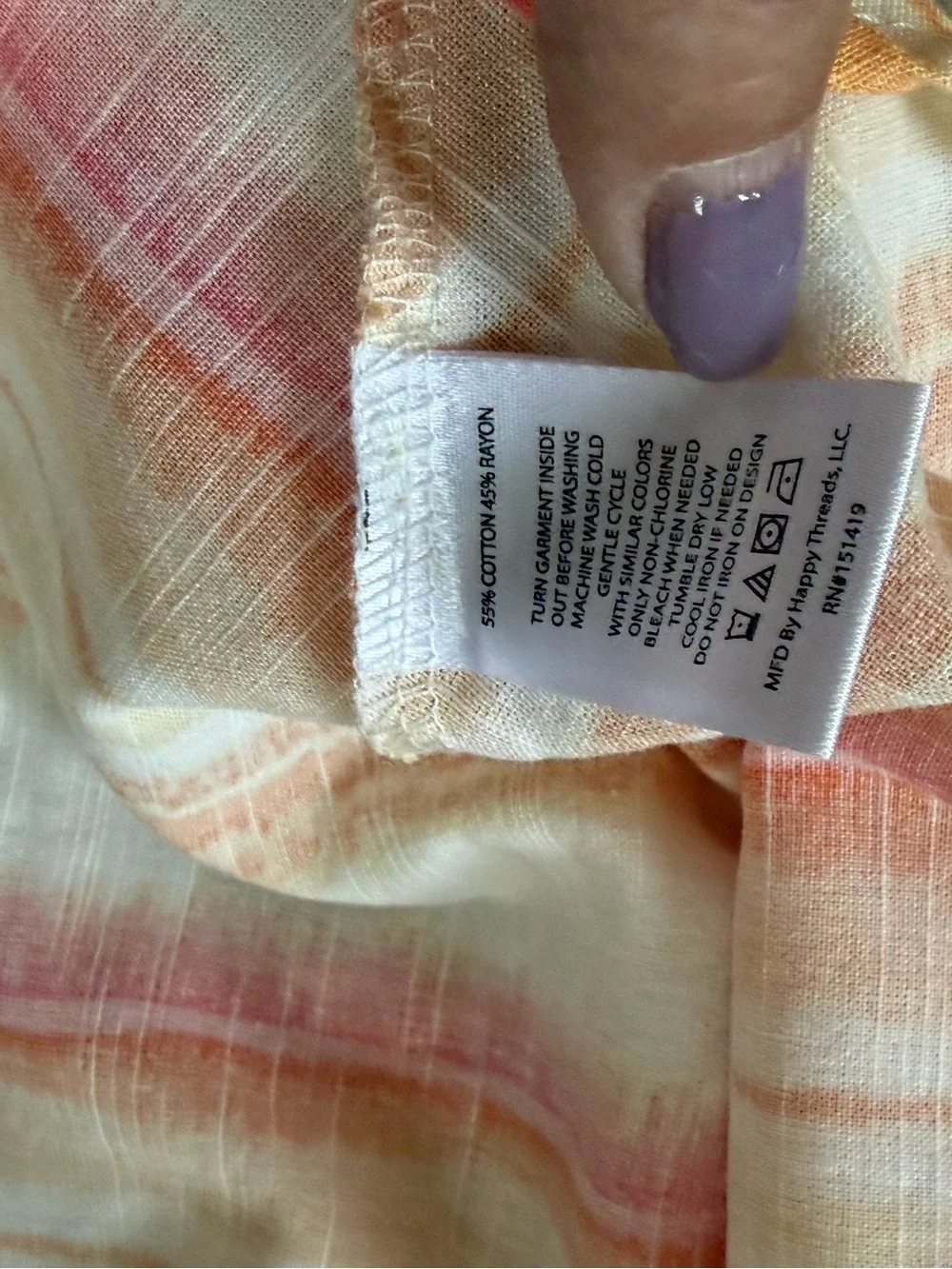 House of Harlow 1960 yellow Orange Ruffle Top & Bell-Bottom Set 2t embroidered